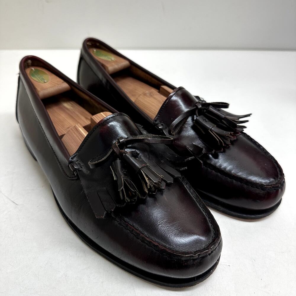 VGUC Vintage Timberland Burgundy Tassel Loafer Kiltie Made Hampton NH USA 12 D